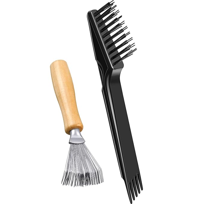 Boao 2 Pieces Hair Brush Cleaning Tool Comb Cleaner Brush Mini Comb Cleaning by Boao