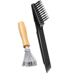 Boao 2 Pieces Hair Brush Cleaning Tool Comb Cleaner Brush Mini Comb Cleaning by Boao