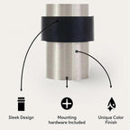 KHTUMEWARE 4 Pack 3 in Floor Door Stopper, Brushed Satin Nickel Door Stop - Image 3