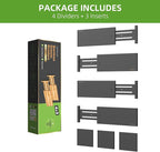 ANTOWIN 4 Pack Expandable Drawer Dividers, 4.7'' High, Extend from 12.2'' to - Image 9