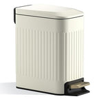 Small Bathroom Trash Can with Lid Soft Close-6L/1.6 Gal Slim Step Garbage by WelcometoCEROELDA