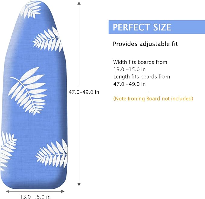 SheeChung Ironing Board Cover and Pad 15 x 49 Inch, Iron Board Cover - Image 2