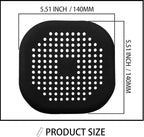 2 Pack 5.5 Inch / 140mm Drain Hair Catcher, Silicone Sink Drain Strainer Square - Image 5