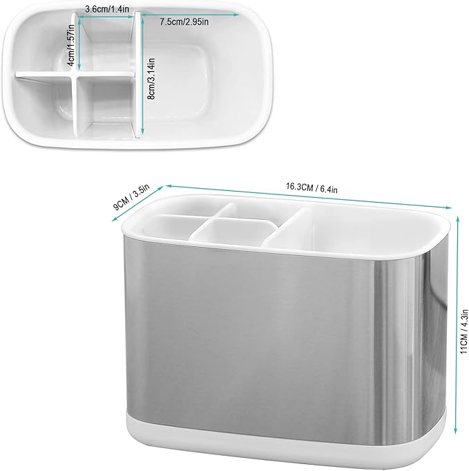 Colist Toothbrush Holder for Bathroom Stainless Steel Detachable Electric - Image 5
