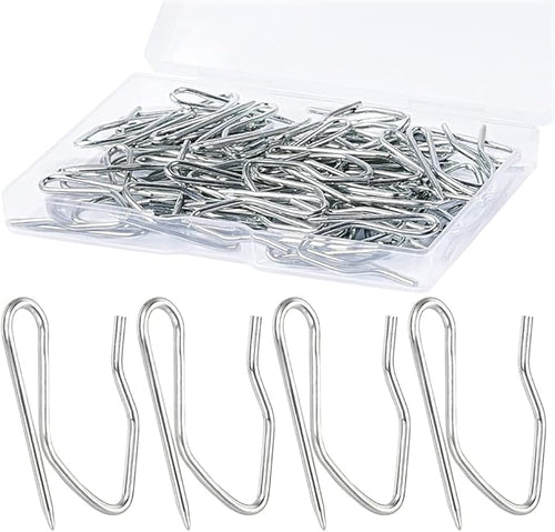 1.2 Inches Curtain Hooks, Sopito 58pcs Metal Drapery Pin and Hook by Sopito