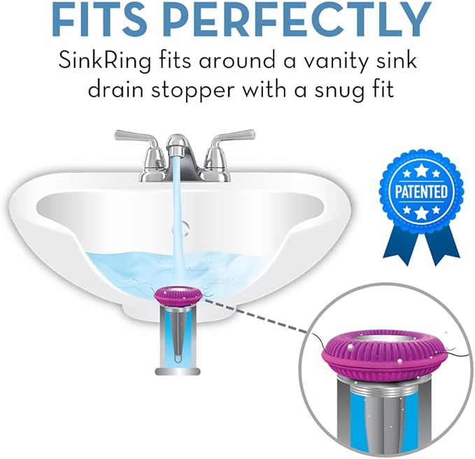 Bathroom Sink Hair Catcher for Pop-Up Drain – SinkRing 1.57" Precision Strainer - Image 2