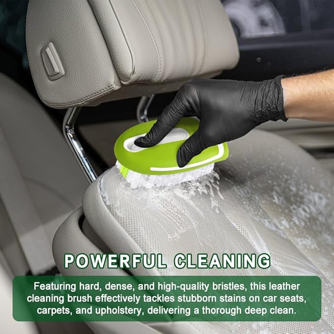 Carpet and Upholstery Cleaning Brush, Stiff Bristle Carpet Detailing Scrubber - Image 7