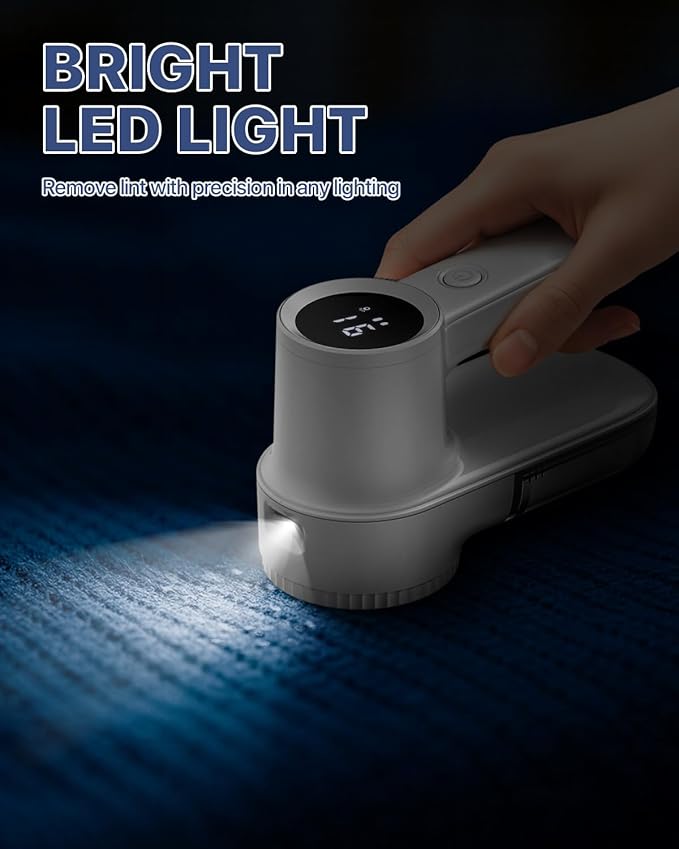 Lint Remover Rechargeable Fabric Shaver : 3-Speeds Sweater Shaver - Image 2