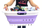 SAMMART 41L Collapsible 3 Handled Plastic Laundry Basket - Image 6