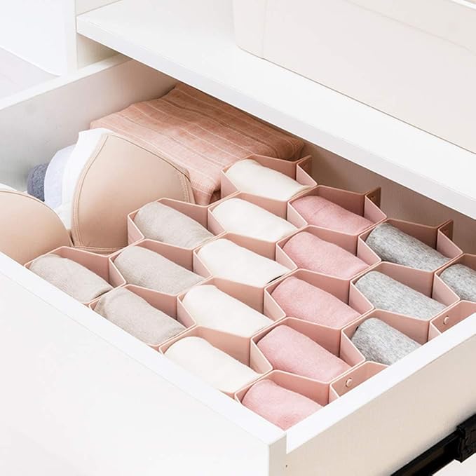 Poeland Drawer Divider Organizer Adjustable DIY Grid Honeycomb Drawer Divider - Image 2