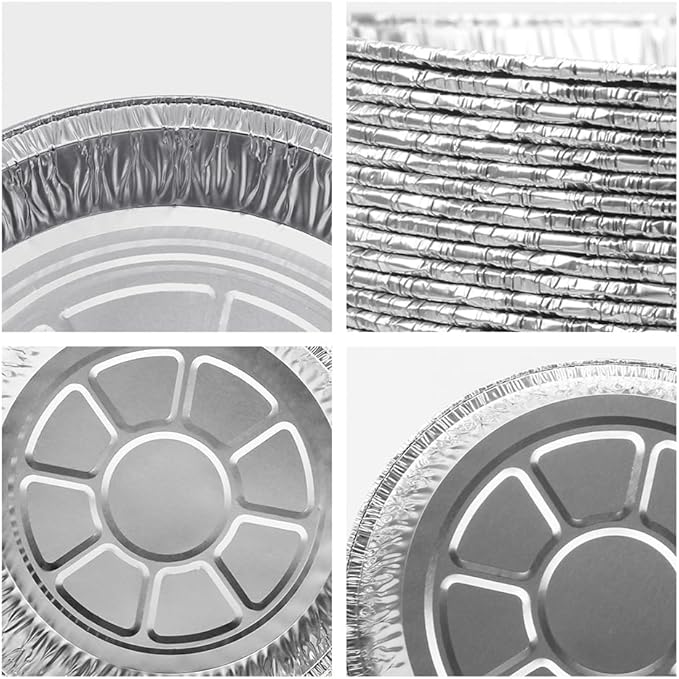 Non-Stick Round Disposable Air Fryer Aluminum Foil Liners 50PCS, Oil-Proof - Image 3