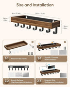 Key Holder Wall Mount Adhesive Magnetic - Image 7