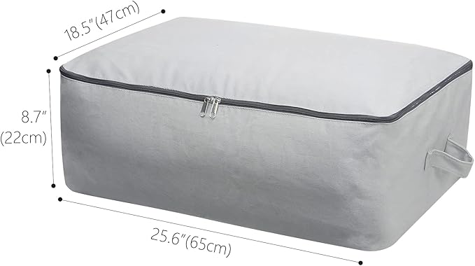 2PCS Durable Cotton Canvas, Soft Space Save Storage Bag Wardrobe Organizer - Image 2