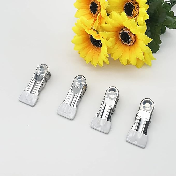 Clothes Pins for Hanging Clothes, 32 Pack White Stainless Steel Clothespins for - Image 5