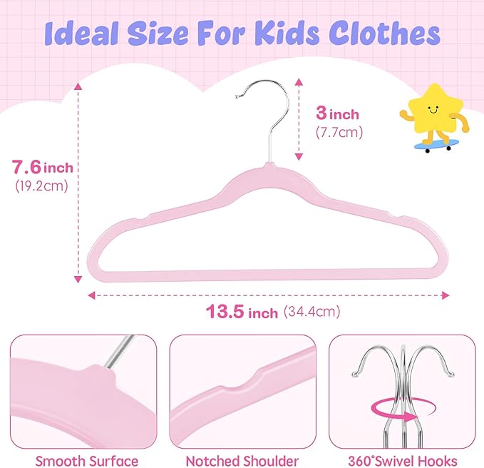 HOUSE DAY 13.5 Inch Kids Hangers 30 Pack - Image 2