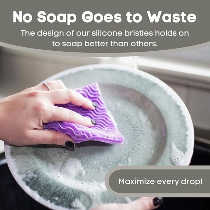 Silicone Dish Sponge Dish Scrubber - Image 4