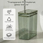 Bathroom Trash Can with Lid3.5 Gallon Garbage Can，for Bedroom, Plastic Slim - Image 3