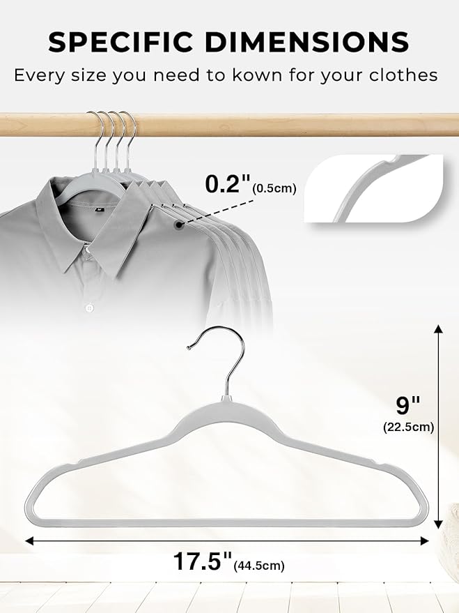 SMARTOR Plastic Hangers 50 Pack, Thin Hangers - Image 7