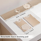 Faucet Mat for Kitchen Sink Splash Guard, 15 Inch Long Faucet Draining Mat - Image 3