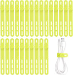 Oligei 25 Pcs Silicone Cable Ties, Cable Ties Reusable, High Elasticity Cord by Oligei