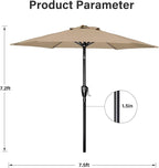 Simple Deluxe 9' Patio Umbrella Outdoor Table Market Yard Umbrella with Push Button Tilt/Crank - Image 2