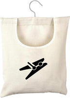 Laundry Clothespin Bag, 12 x 11 in Hang on Line Clothes Pin Hanging Bag Hanging by Unknown