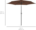 Best Choice Products 10ft Outdoor Table Compatible Steel Polyester Market Patio Umbrella w/Crank and Easy Push Button Tilt - Image 7