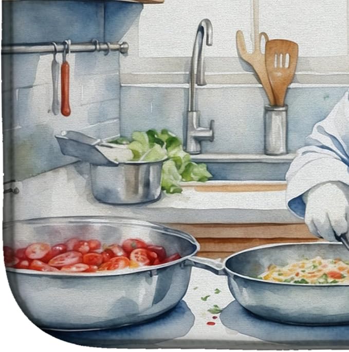 Caroline's Treasures DAC6187DDM American Eskimo The Chef Dish Drying Mat - Image 4