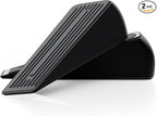 Premium Black Zinc Alloy Heavy Duty Door Stopper Wedge, 1.2" Door Clearance by Unknown