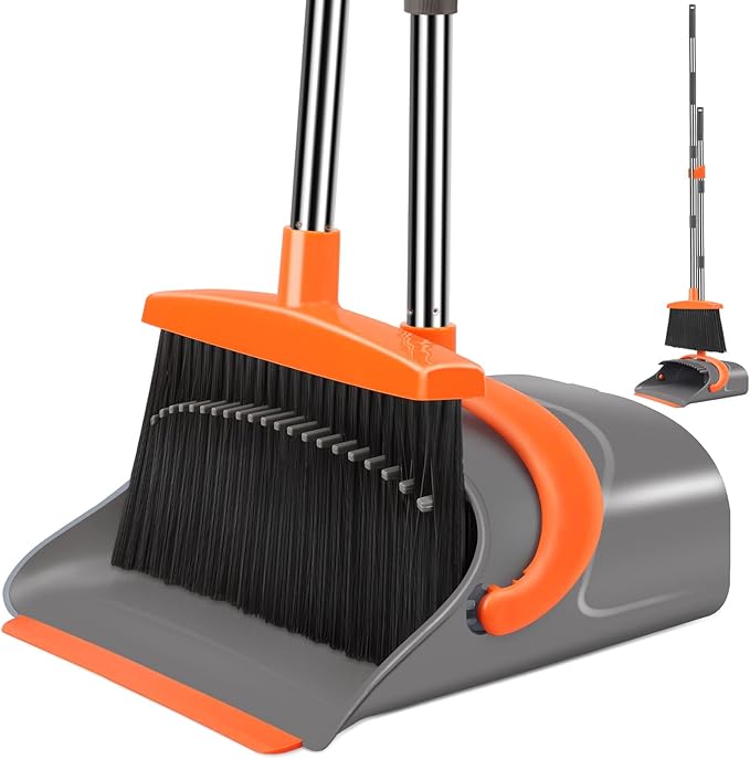 Broom and Dustpan Set for Home, Broom and Dustpan Combo for Office, Long Handle by BroomdustpanwithComboSet