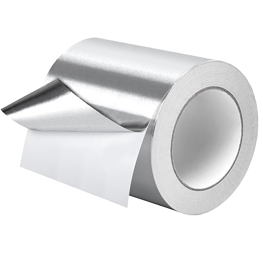 DGSL Aluminum Foil Tape, 4in x167ft Silver Metal High Temperature Heavy Duty by DGSL