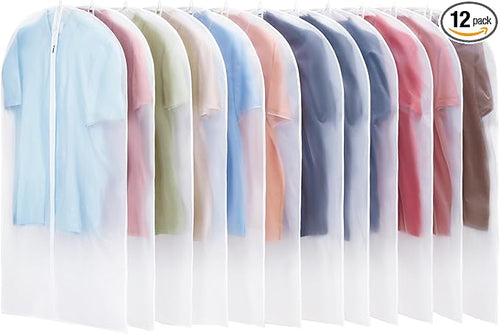 12 Pack Garment Bags for Hanging Clothes by Carbrea