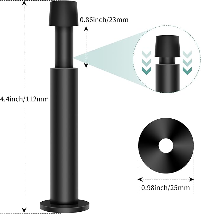 KOLAKO 20 Pack Black Door Stops - Image 2