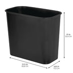 iDesign Small Steel Rectangular Bathroom Trash Can - Image 2