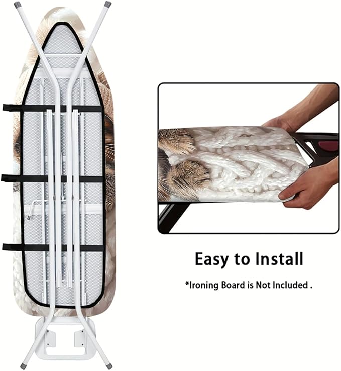 Nuxovilar Cute Kitten in Knitted Outfit Ironing Board Cover, This Cover Fits - Image 5