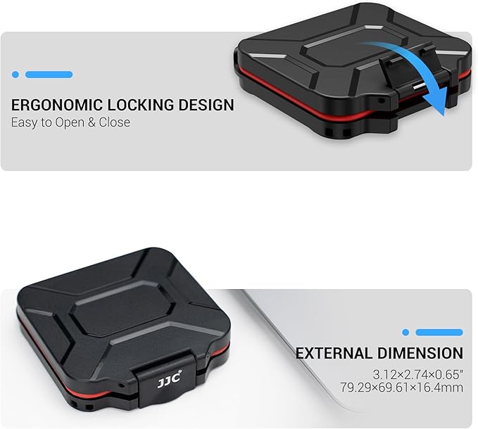 JJC Size 312 LIR1240 Battery Case Holder Storage, Water-Resistant Anti-Shock - Image 8