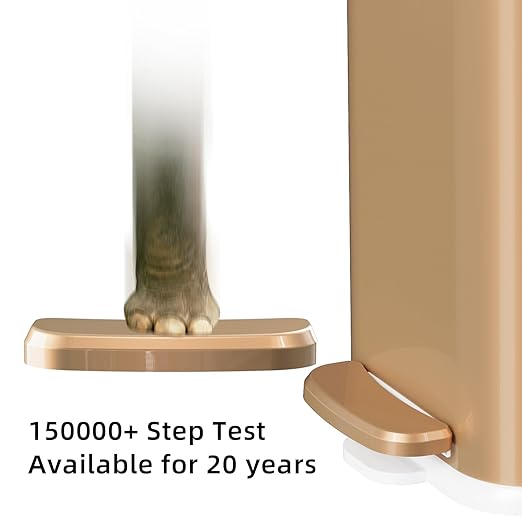 Champagne Gold Bathroom Trash Can - Image 8
