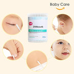 400pcs Organic Cotton Swabs for Infant Baby/kid/Adult, Round&Spiral Head Qtip - Image 5