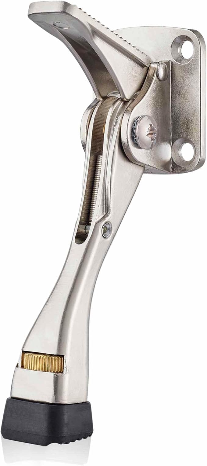 Kickdown Door Stopper 4" – 1 Pack, Heavy-Duty Commercial Foot-Operated Door by Jasluna