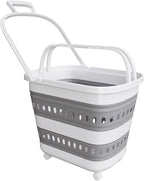 TECHMILLY Collapsible Plastic Laundry Basket Hamper by TECHMILLY