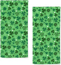 St Patricks Day Hand Towels for Bathroom, 2 Packs Lucky Clovers Fingertip by qiuhuang