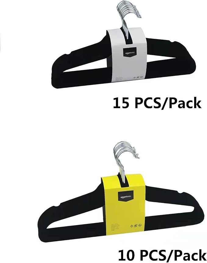 Amazon Basics Slim Velvet Non-Slip Space Saving Suit Clothes Hangers, Closet - Image 5