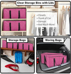 ClearSpace Heavy Duty Moving Bags or Storage Bags – Pink Storage Bins - Image 5