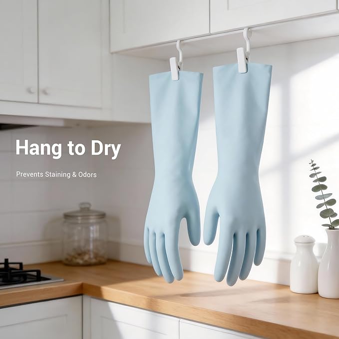 ThxToms 2 Pair Nitrile Dishwashing Cleaning Gloves, - Image 6