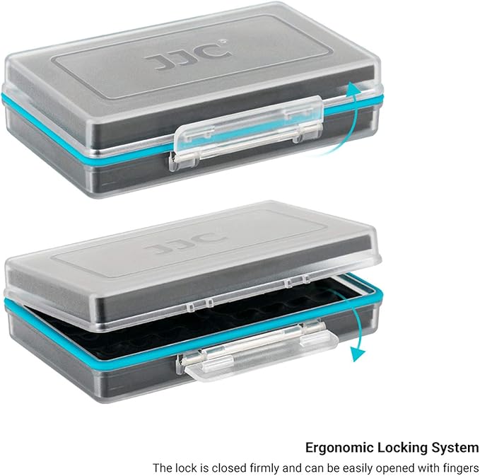 JJC 8 Slot AA Battery Case, PC Shell Water-Resistant & Shockproof Battery - Image 5