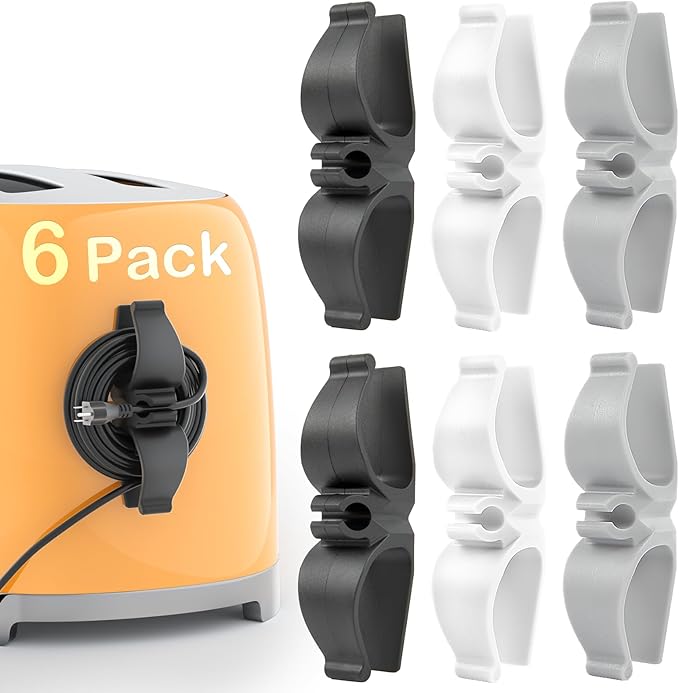 Cord Organizer for Kitchen Appliances-6 Pack, Appliance Cord Organizer stick on by Daisyhome