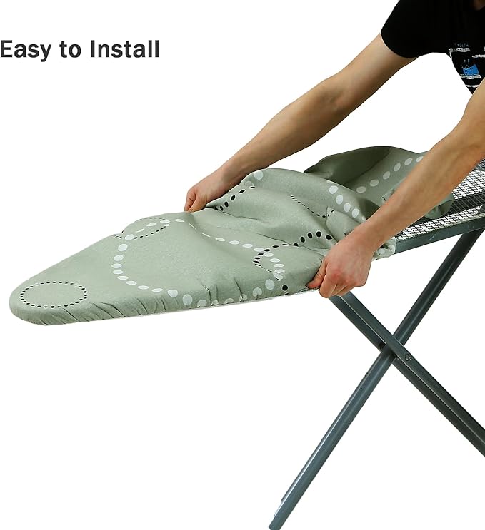 Ironing Board Cover and Pad Standard Size 15" x 54", 3 Pairs of Hook and Loop - Image 5