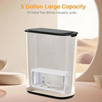 Bathroom Trash Can with Lid 5 Gallon Black Motion Senor Automatic Garbage Cans - Image 3