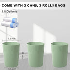 UUJOLY Small Trash Can Wastebasket Garbage Can Container Bins - Image 2