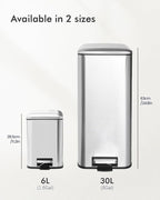 Bathroom Trash Can with Lid, 6 Liter / 1.6 Gallon Small Trash Can with - Image 8
